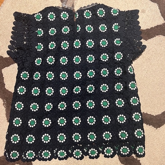 JCrew size S floral lace navy top - Picture 5 of 7